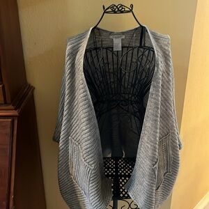 COCOGIO-Made In Italy 🇮🇹-Grey Cape Or Shawl-One Size